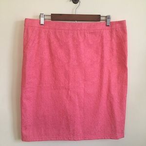Spense Bright Pink Jacquard Skirt